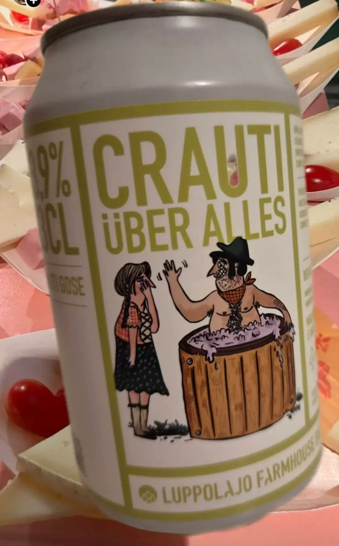 Dettaglio della birra Gose Krauti Uber Alles del Luppolajo durante la degustazione di birre acide a Firenze